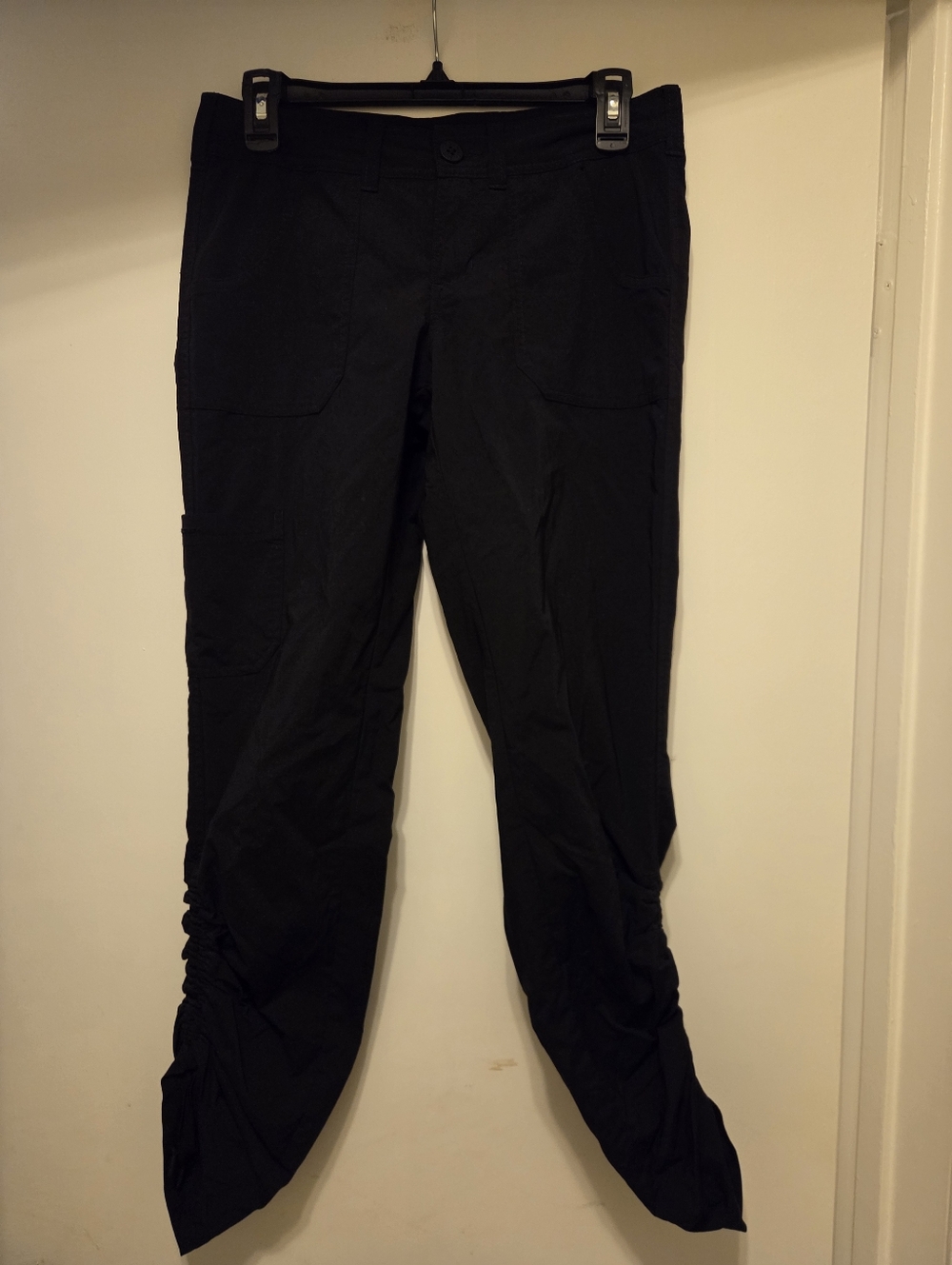 The North Face Womens Black Size 2 Ruched Ankle Pants Drawstring Waist